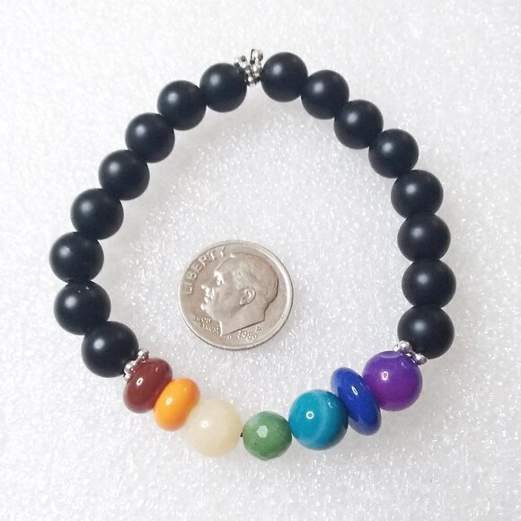 Chakra Bracelet w. Semi-Precious Stones! Meditation Reiki Yoga Energy Chi Flow - Picture 4 of 9